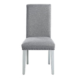Lanton - Side Chair Set of 2) - Gray Linen & Antique White