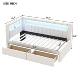 Upholstered Platform Bed With USB Ports And LED Belt