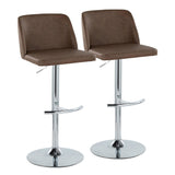 Tintori - Adjustable Barstool (Set of 2) - Chrome Base