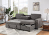 Estelle - Fabric Reversible Sleeper Sectional With Storage Chaise Drop-Down Table 2 Cup Holders And 2 USB Ports