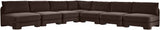 Hammond - Velvet Performance Fabric Upholstered 7 Piece Armless Sectional