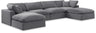 Comfy - 6 Piece Velvet Modular Double Chaise Sectional