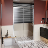 Single Sliding Shower Door With Handle - Chrome