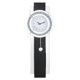 Noralie - Wall Clock - Black, Mirrored & Faux Diamonds
