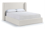 Kendall - Linen Textured Fabric Upholstered Bed - Cream