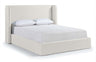 Kendall - Linen Textured Fabric Upholstered Bed - Cream