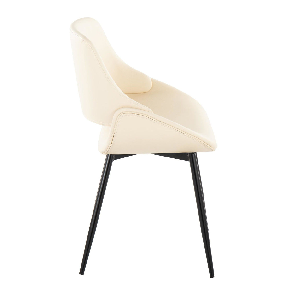 Fabrizzi - Mid-Century Modern Accent / Dining Chair (Set of 2) - Black Metal