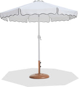 Amalfi - Patio Umbrella - Light Brown Base / White Pole