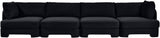 Hammond - Velvet Performance Fabric Upholstered 4 Piece Sofa