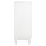 Gambon - 2 Door Wood Honeycomb Pattern Accent Cabinet - White