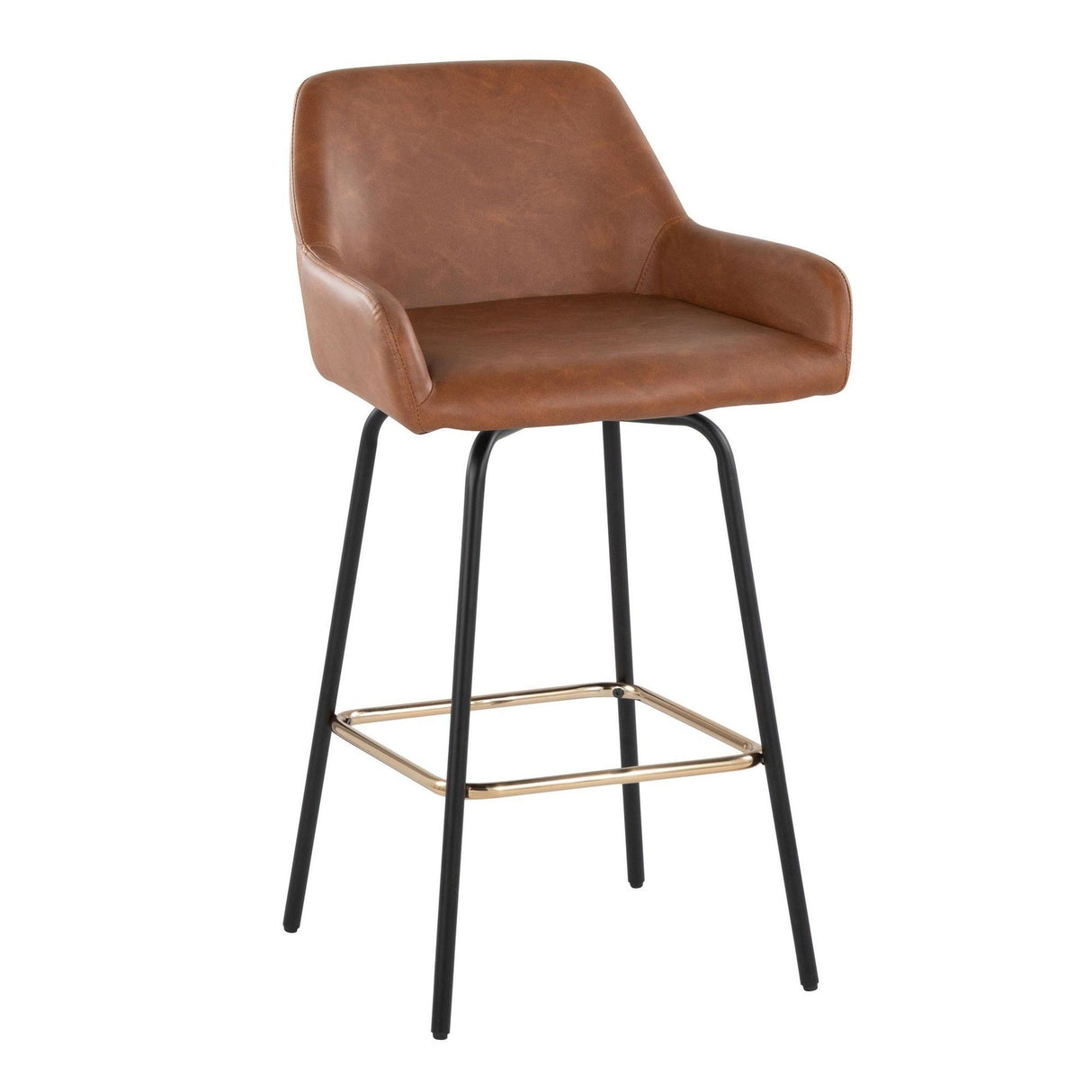Daniella - 24" Fixed-Height Counter Stool (Set of 2) - Black Metal