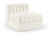 Rummi - Velvet Performance Fabric Upholstered Modular Armless Chair