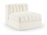 Rummi - Velvet Performance Fabric Upholstered Modular Armless Chair