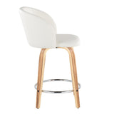 Fran - 34" Fixed-Height Counter Stool (Set of 2) - Zebra Wood