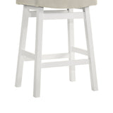 Lenon - Modern Farmhouse Wood Counter Height Kitchen Bar Stool