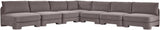 Hammond - Velvet Performance Fabric Upholstered 7 Piece Armless Sectional