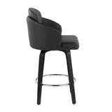 Dahlia - Contemporary Counter Stool (Set of 2) - Black Wood