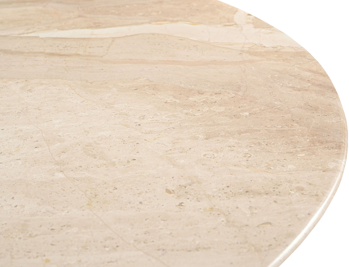 Liona - 42" Marble And Mango Wood Dining Table