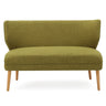 Elegant Classic Upholstered Loveseat With Curved Backrest