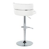 Cinch - Adjustable Barstool (Set of 2) - Silver Base
