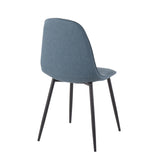Pebble - Contemporary Chair (Set of 2) - Black Steel