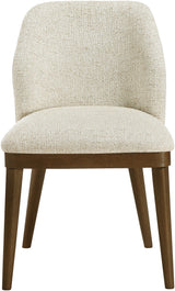 Valeo - Linen Textured Fabric Upholstered Dining Chair (Set of 2) - Painted Brown Base