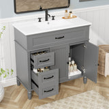 Bathroom Vanity With Sink, Freestanding Cabinet & Drawers