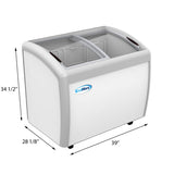 40 in. Display Ice Cream Freezer - 9 cu ft. MCF-9C.