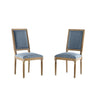 French Country Style Dining Chair With Upholstered Seating And Fluted Legs