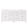 2 Piece Freestanding Bathroom Vanity Set With Sink Top, Reversible Dual Layout