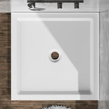 Anti Slip Double Threshold Shower Base - White