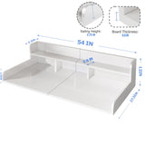 Washer Dryer Countertop Organizer, Double Layer Wooden Laundry Shelf Topper With Edge For Storage - White