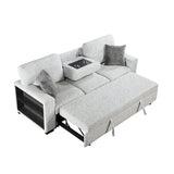 Prato - Sofa With Pull Out Sleeper And USB - Gray