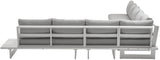 Maldives - 6 Piece Water Resistant Outdoor Patio Modular Sectional With White Base