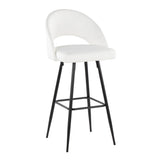 Renee - Upholstered Fixed-Height Barstool (Set of 2) - Black Base