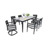 Modern Outdoor Patio Dining Set With Table And Chairs With Sunbrella Cushions