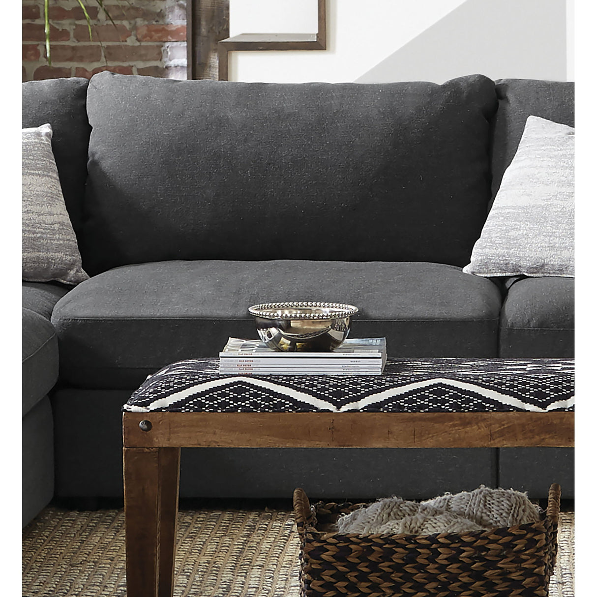 Duncan- Armless Chair With Removable Cushions