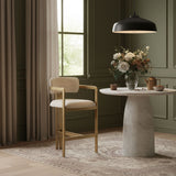 Aurum - Linen Textured Fabric Upholstered Counter Stool