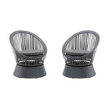 Modern Swivel Wicker Lounge Chair With Round Design