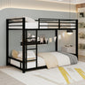 Bunk Bed With Noise Reduction And Safety Guardrail
