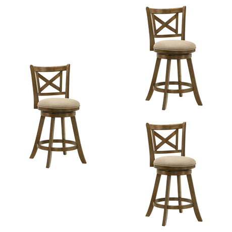 Kodi - Modern Farmhouse Swivel Wood Counter Height Kitchen Bar Stool