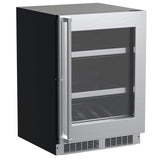 24-In Professional Built-In Beverage Center With Reversible Hinge with Door Style - Stainless Steel Frame Glass, Lock - Yes - (MPBV424SG31A)