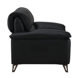 Eilene - Loveseat - Black Top Grain Leather