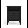 Fluted Nightstand With 2 Drawers