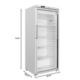 30 in. 21 cu. ft. Commercial Auto Defrost Glass Door Reach-In Freezer in White (KM-RIF-1GD21C-A)