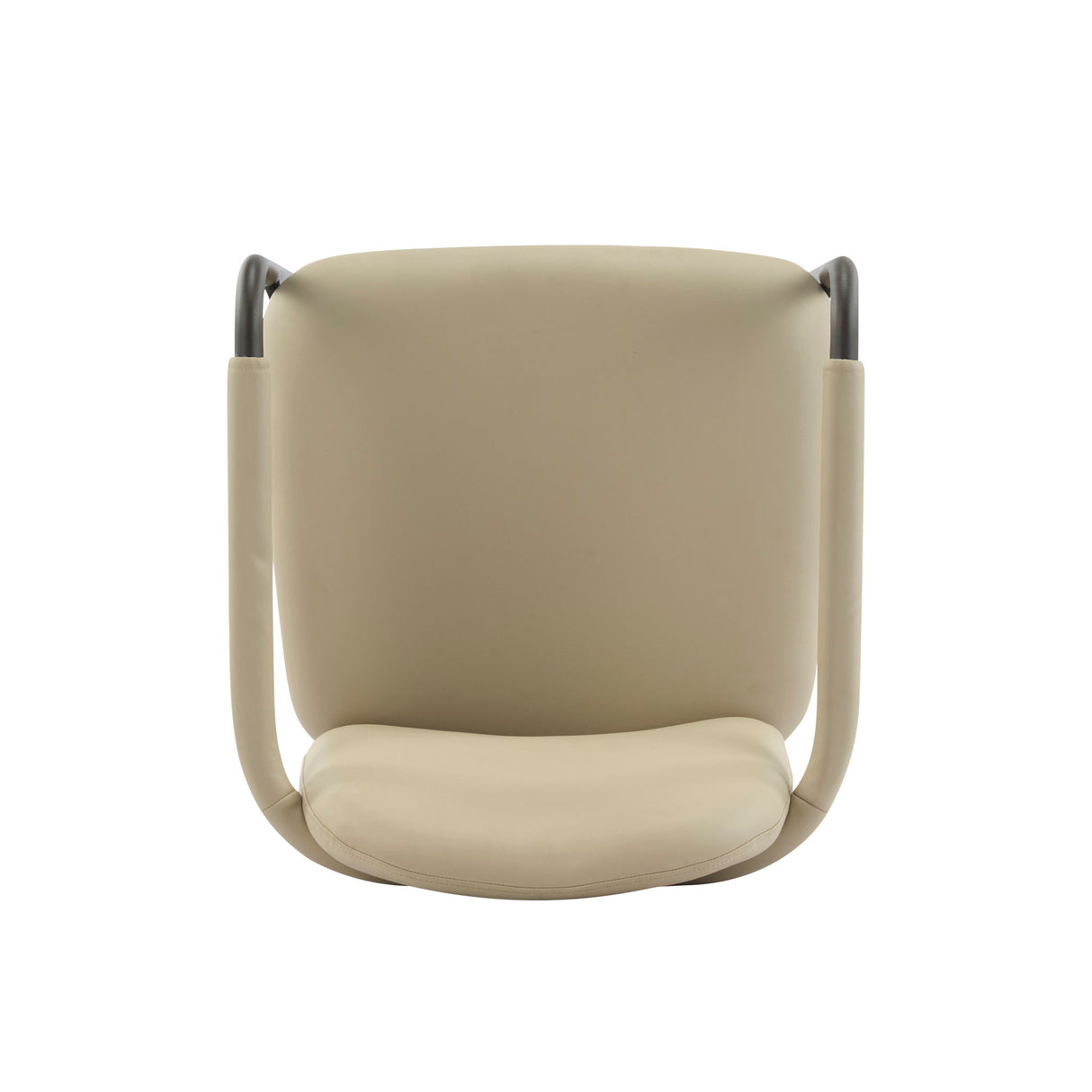 Modern Dining Chair (Set of 2) With Iron Frame - Espresso / Khaki