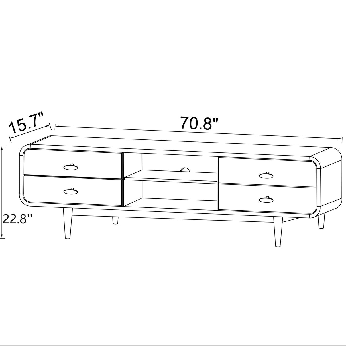 Alexa - TV Stand - Dark Brown / Wood