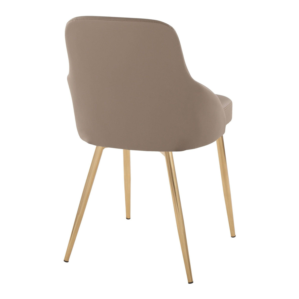 York - Upholstered Chair (Set of 2) - Gold Metal Legs