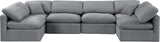 Indulge - Velvet 6 Piece Modular U-Shaped Sectional