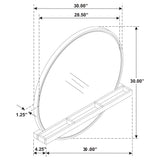 Benson - Round Vanity Wall Mirror With Shelf - Sand